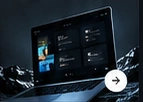 Website displayed on a laptop