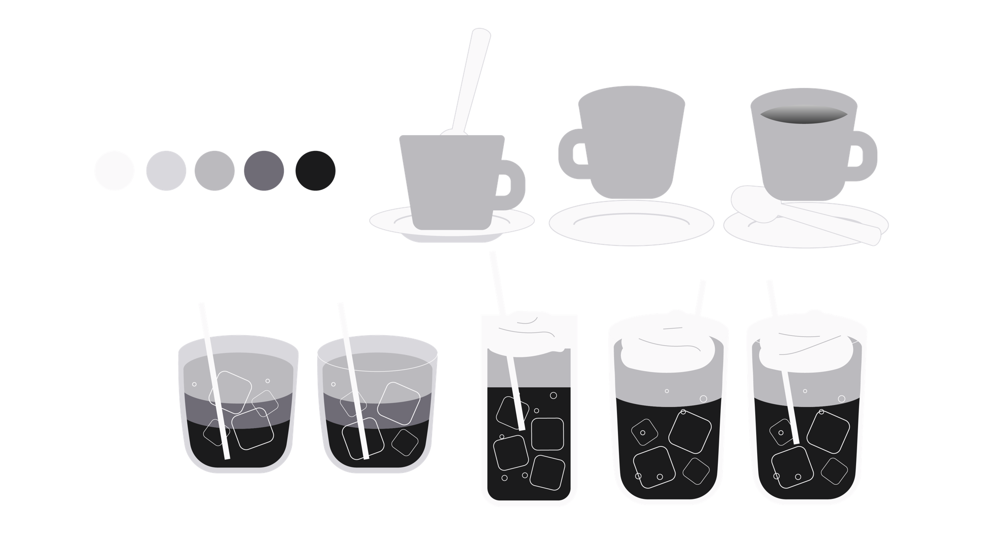 Preview of Coffee Drinks Icon Set — Hot & Iced Coffee